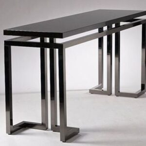 black console table